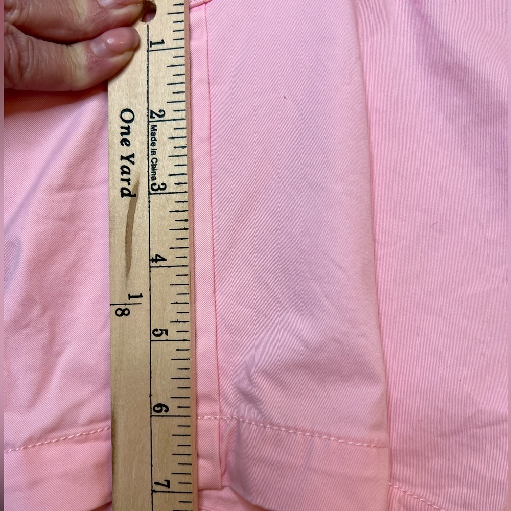 Crown & Ivy Pink Sky Caroline Twill Soft Mid Rise Shorts Preppy Coastal Size 18 - Picture 10 of 10